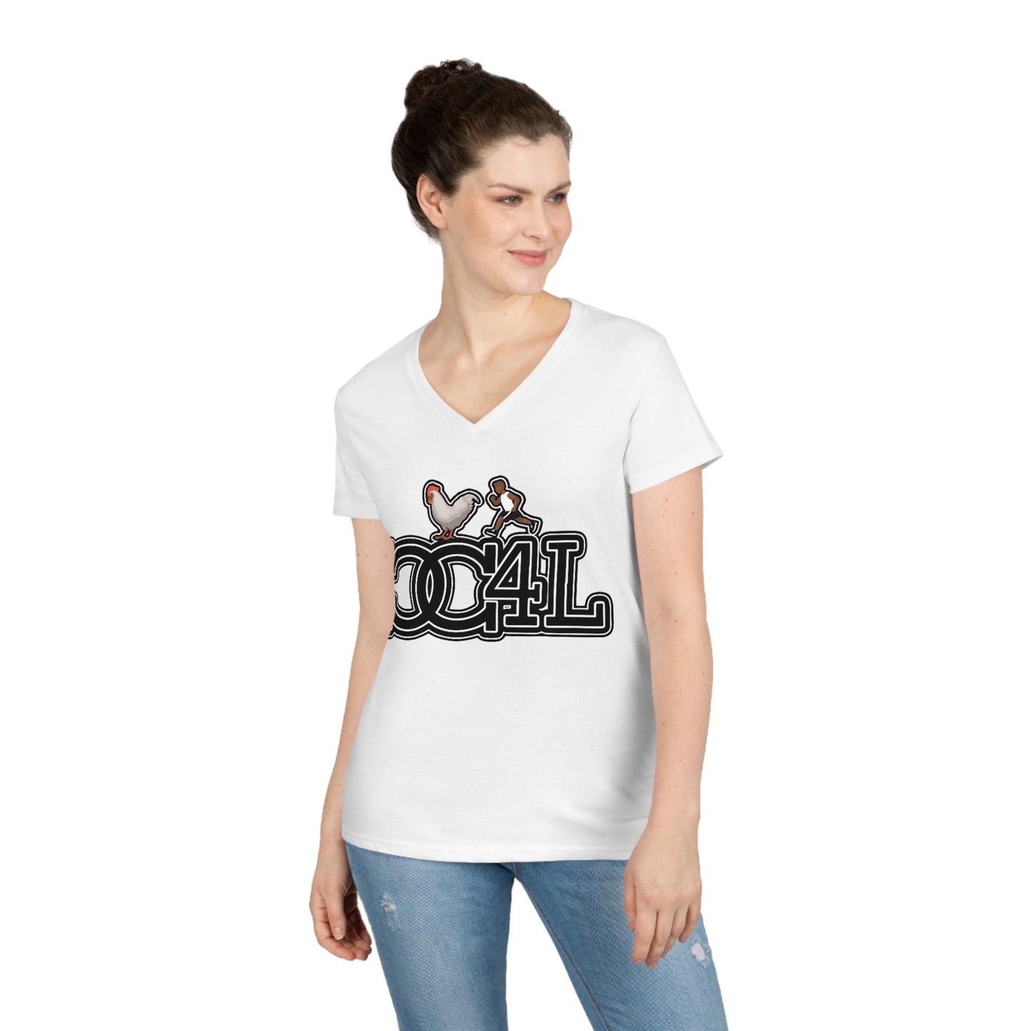 Ladies' CC4L V-Neck T-Shirt